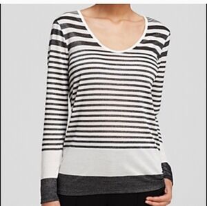 VINCE Striped Variegated Long Sleeve Top Sz XS